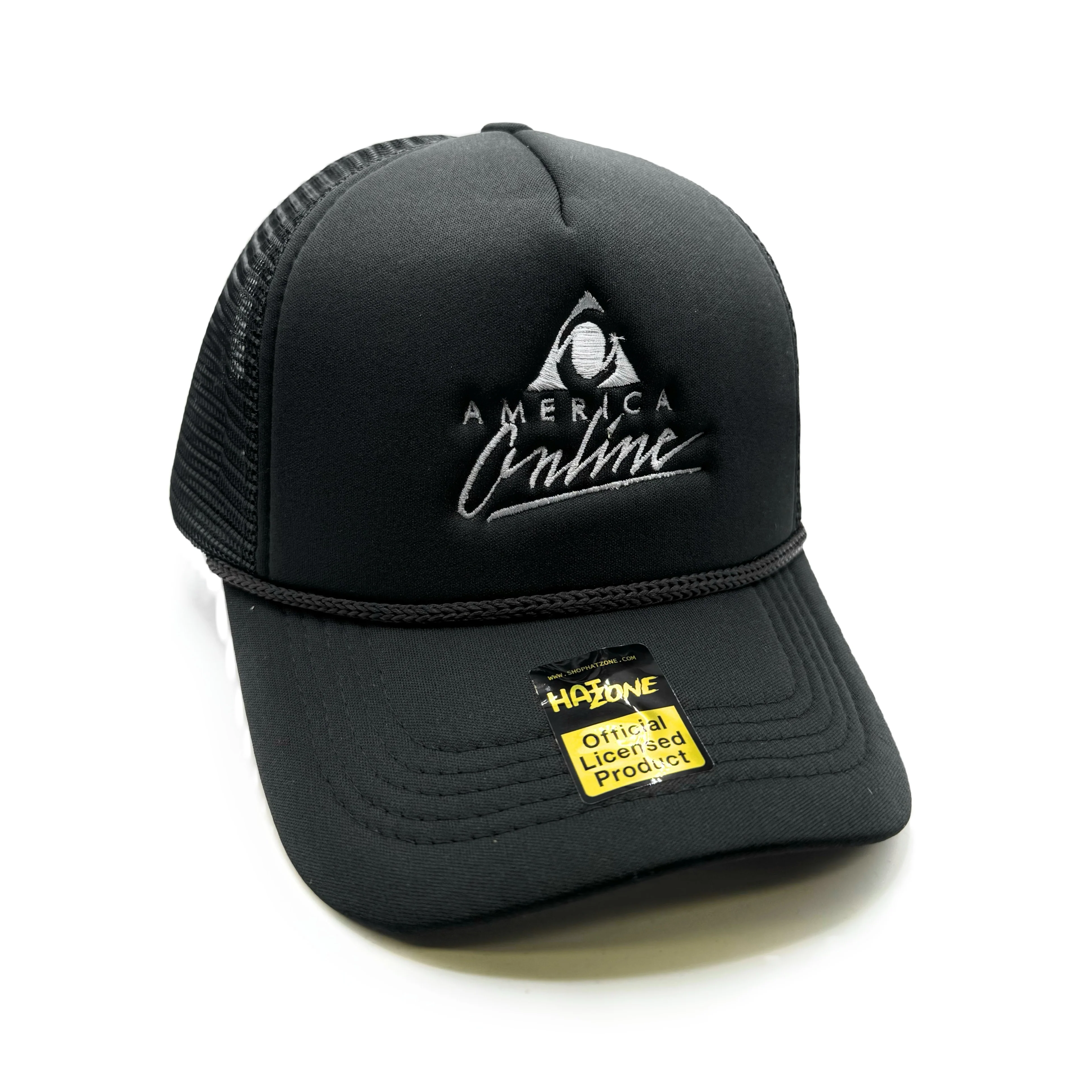America Online Mesh Trucker Snapback (Black)