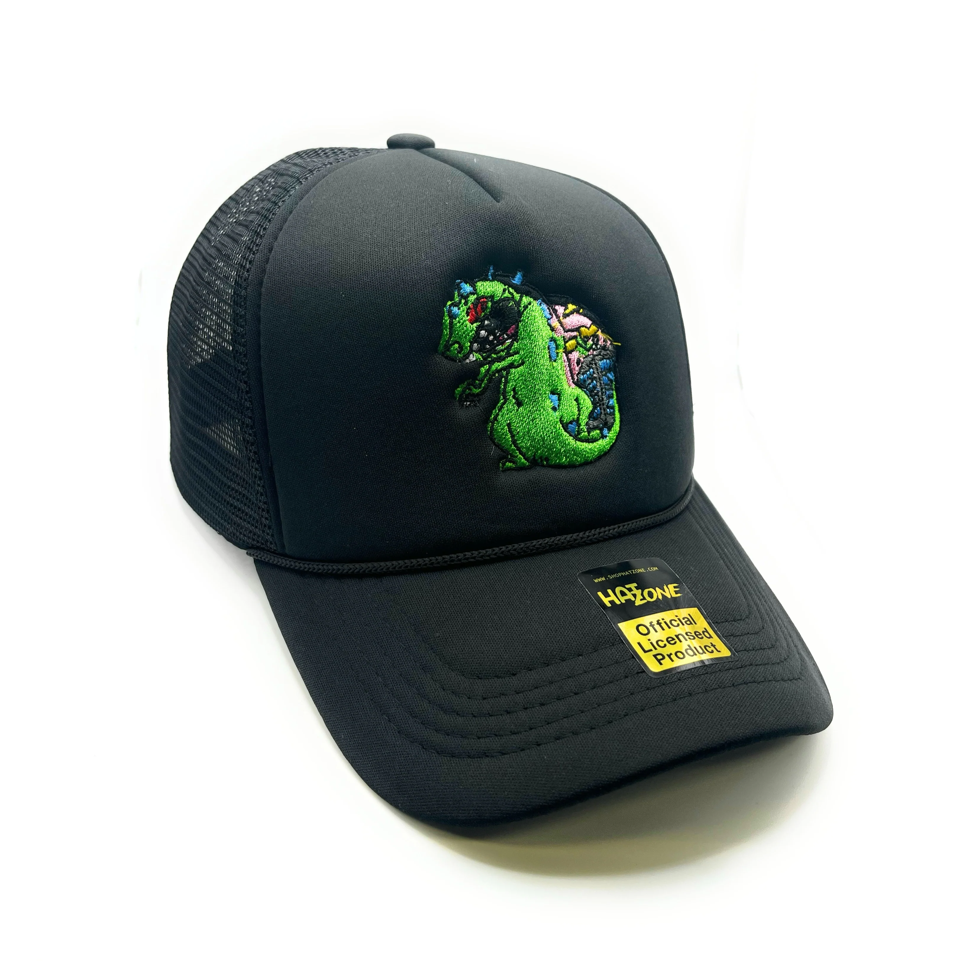 Reptar Mesh Trucker Snapback (Black)