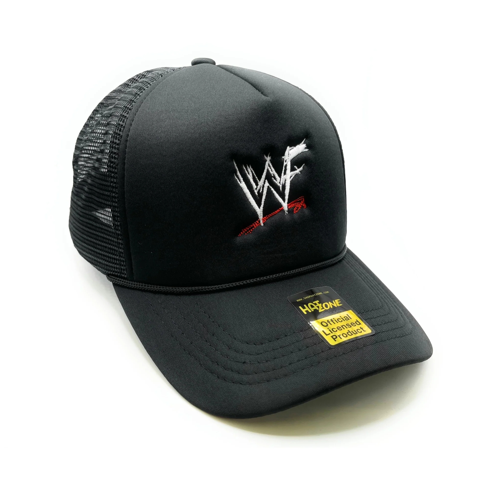 Retro 90s Wrestling Mesh Trucker Snapback (Black)
