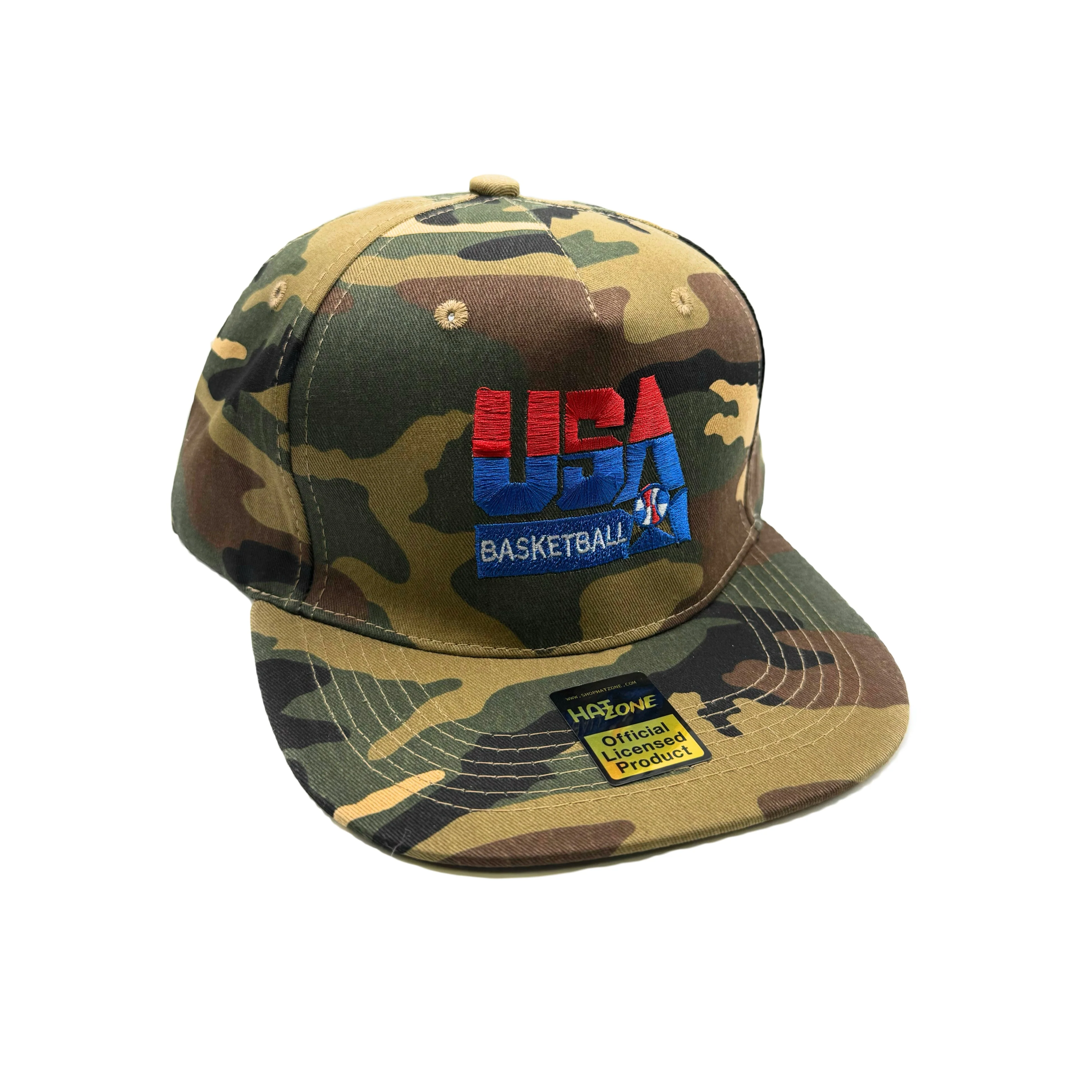 Retro Dream Team Flat Brim Snapback (Camo)