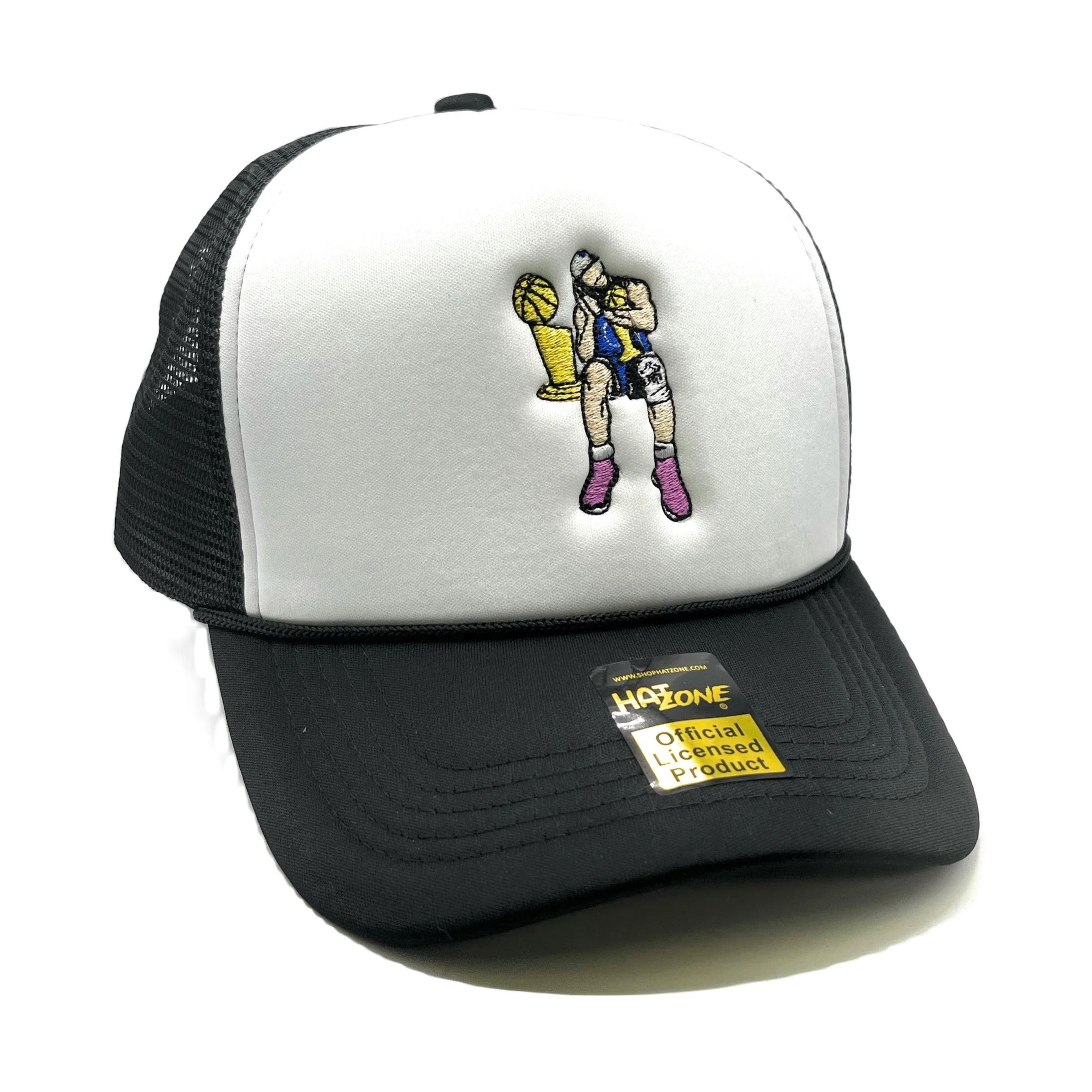 Sleepy Celly Mesh Trucker Snapback (White/Black)