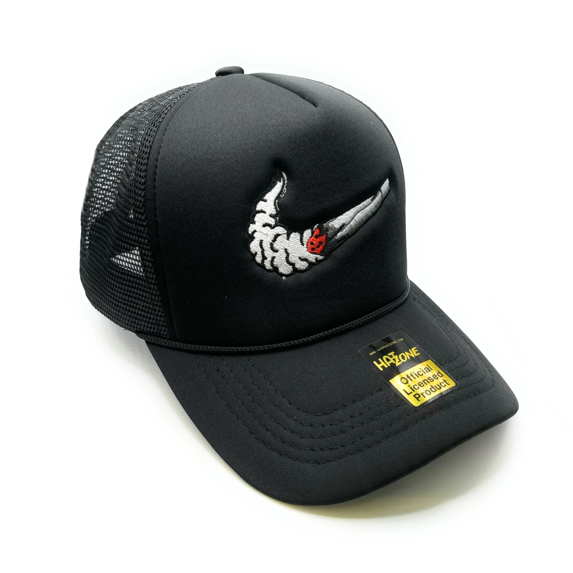 Smoke Mesh Trucker Snapback (Black)